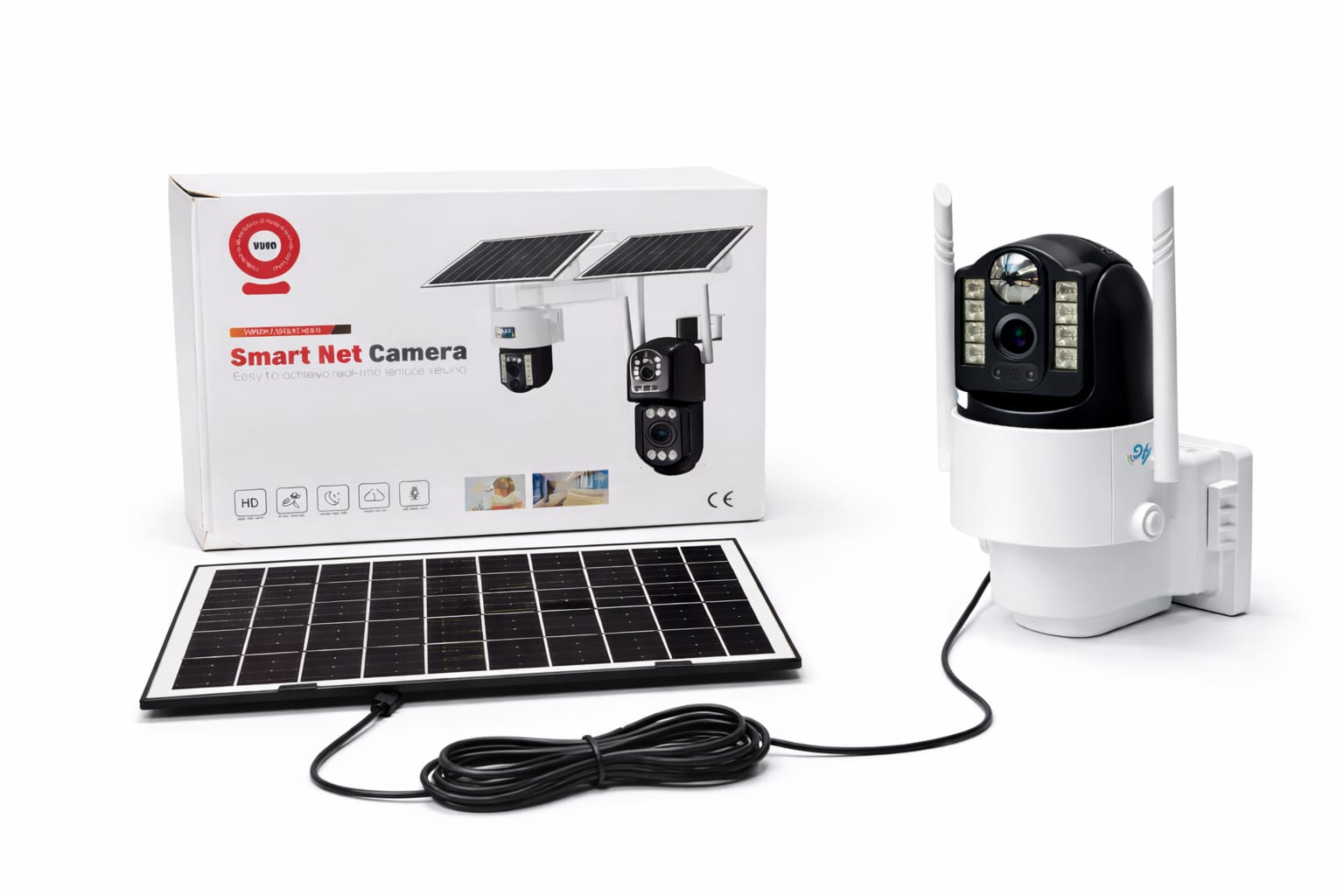 Smart WLAN Überwachungskamera mit Solarpanel und PTZ-Funktion